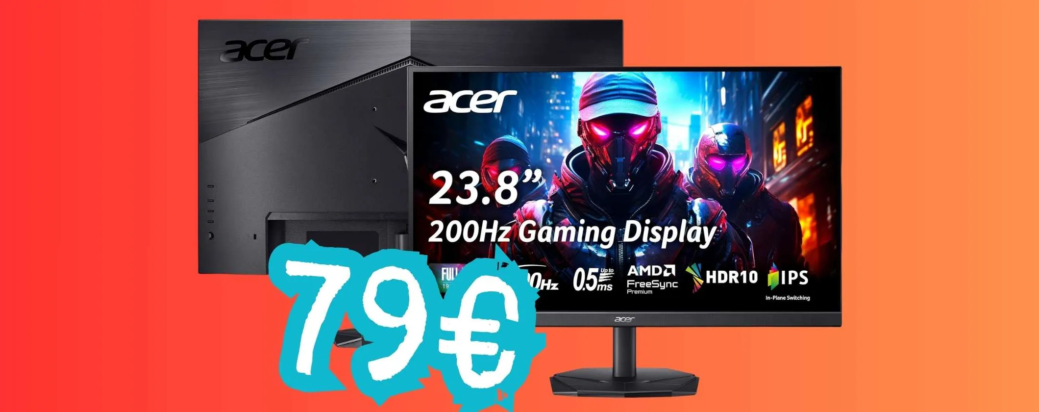Reagisci prima dei tuoi avversari con il monitor da gaming acer Nitro a 79€