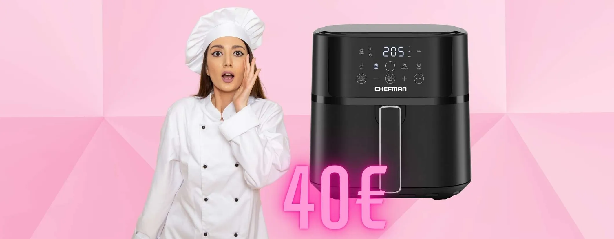 Friggi tutto senza odori e con pochi grassi con questa friggitrice ad aria da 5,7L a 40€