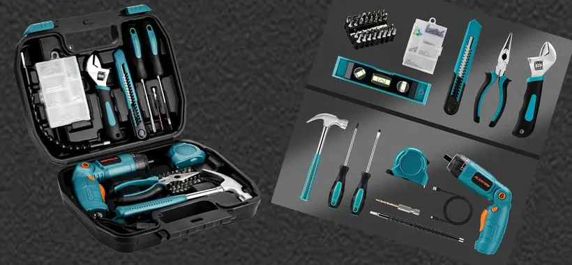 BOMBA fai da te: cassetta attrezzi con avvitatore wireless a 35€, sconto 40%