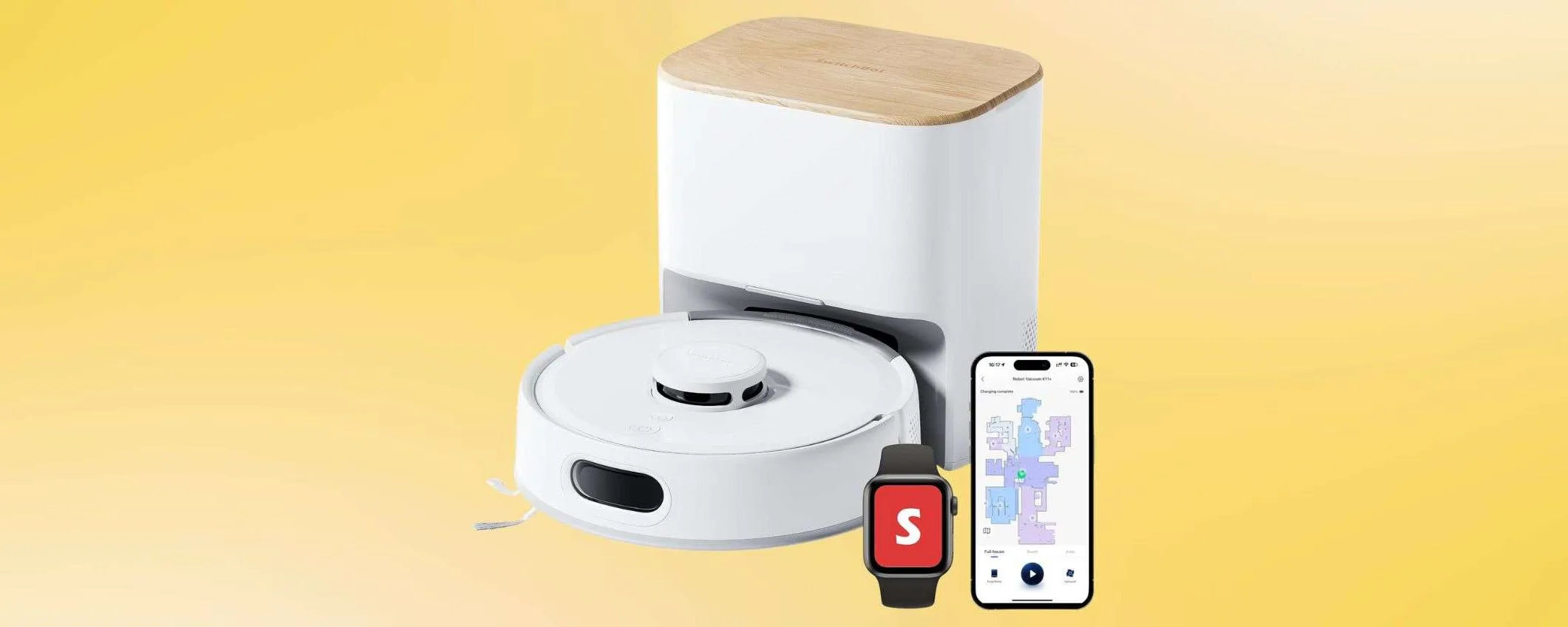 Robot aspirapolvere con mocio ultra compatto e in SUPER SCONTO Amazon