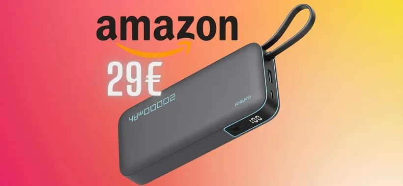 Power Bank da 20000 mAh con cavo integrato: una potenza a prezzo mini