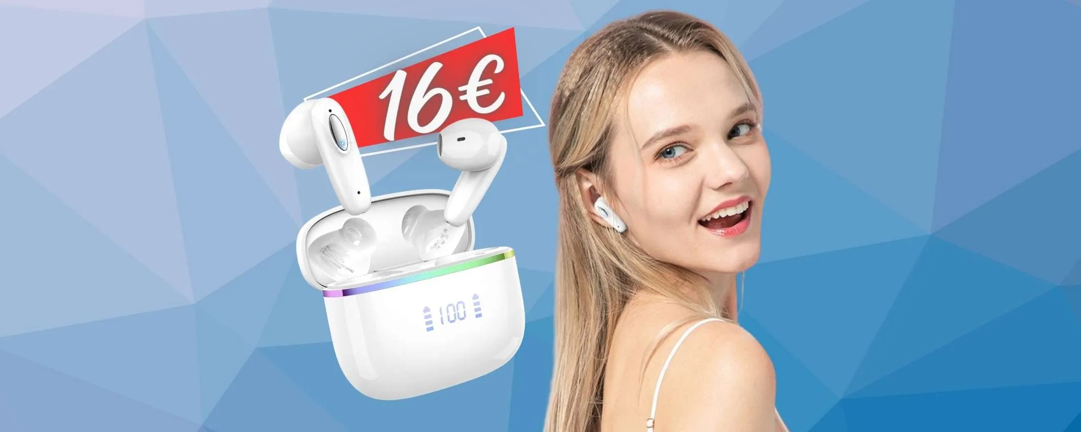 SOLO 16€ per avere queste cuffiette Bluetooth comodissime e di QUALITÀ
