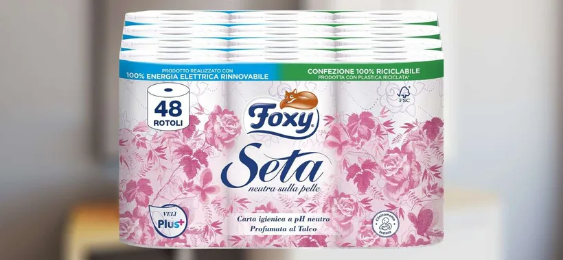 Carta igienica Foxy Seta: 200 strappi x 48 rotoli a PREZZO SCORTA