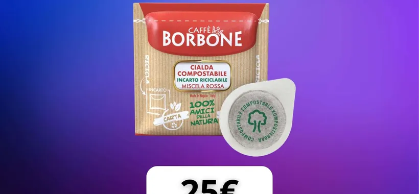 150 cialde Caffè Borbone miscela rossa a soli 25€: corri su eBay a fare scorta
