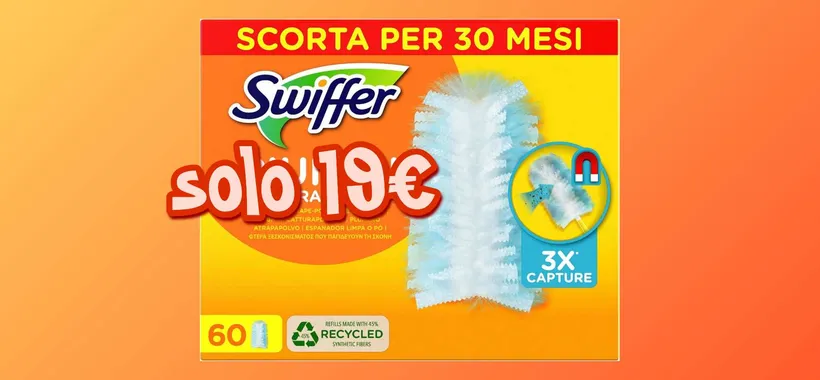 60 Piumini Catturapolvere Swiffer Duster a soli 19€ su Amazon