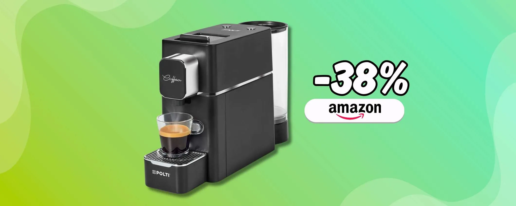 Non te lo aspetti ma Polti Coffea è la macchinetta da caffè perfetta (-38%)