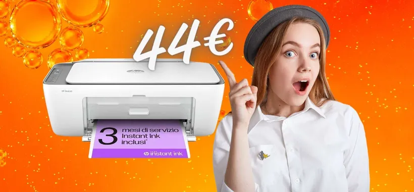 La MIGLIORE stampante ECONOMICA è HP DeskJet 2820e (solo 44€)