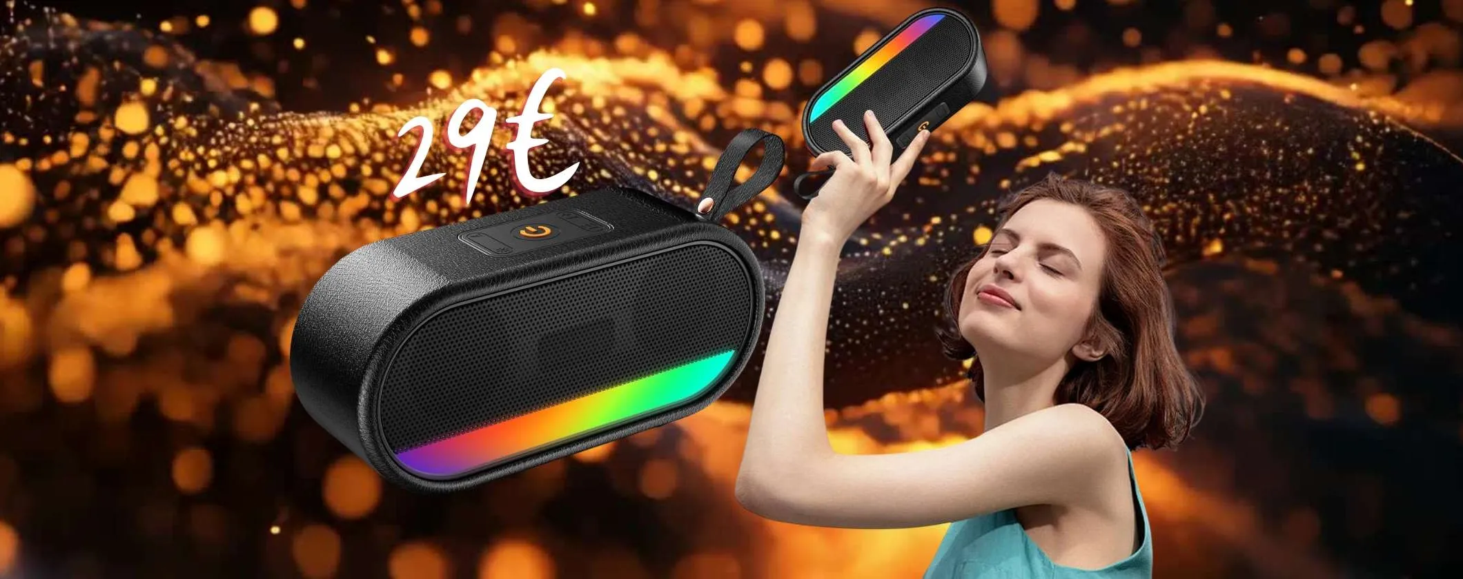 Cassa Bluetooth portatile potentissima in offerta al Prime Day (29€)