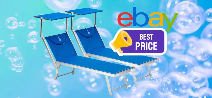 2 lettini da spiaggia PROFESSIONALI a prezzo SHOCK su eBay (pochi pezzi)