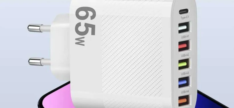 Caricatore 65W a 4€ su Temu: 6 porte USB, ERRORE di prezzo (-62%)