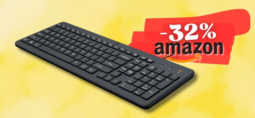Tastiera HP cablata con layout QWERTY e indicatori LED (14€)