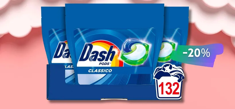 Dash Pods per lavatrice, 132 lavaggi a casa a prezzo RISTRETTO