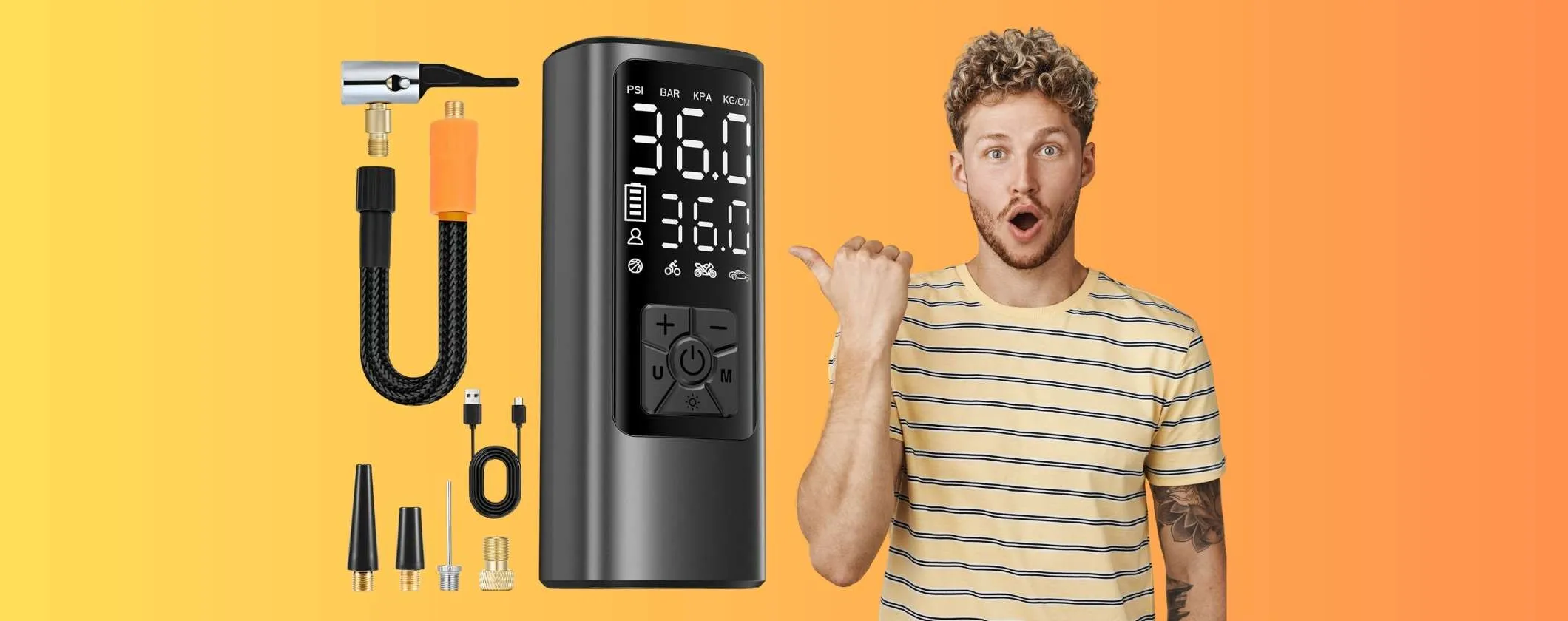 Gomme a terra e vacanza rovinata? Risolvi con questo compressore portatile a soli 28€