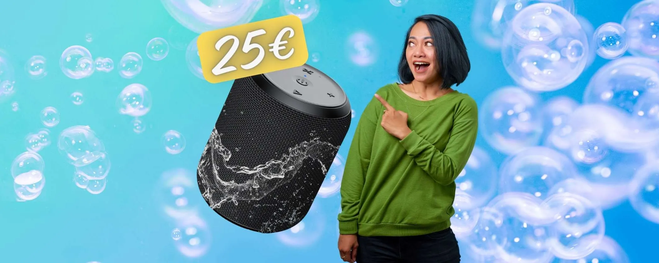 SOLO 25€ e puoi avere questo mini speaker wireless, in SCONTO del 71%