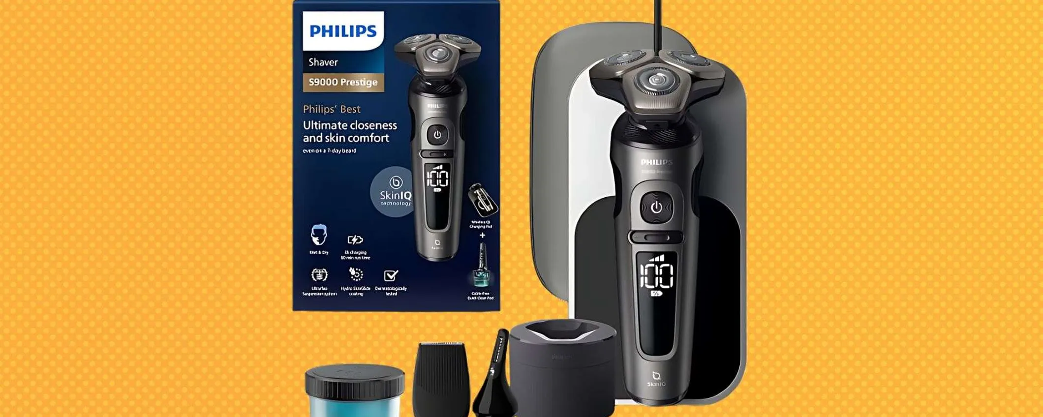 Rasoio Philips S9000 Prestige, sconto del 40%: a questo prezzo non ha rivali