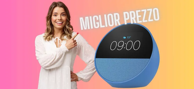 Amazon Echo Spot: display e audio di qualità con Alexa tuo al minimo storico