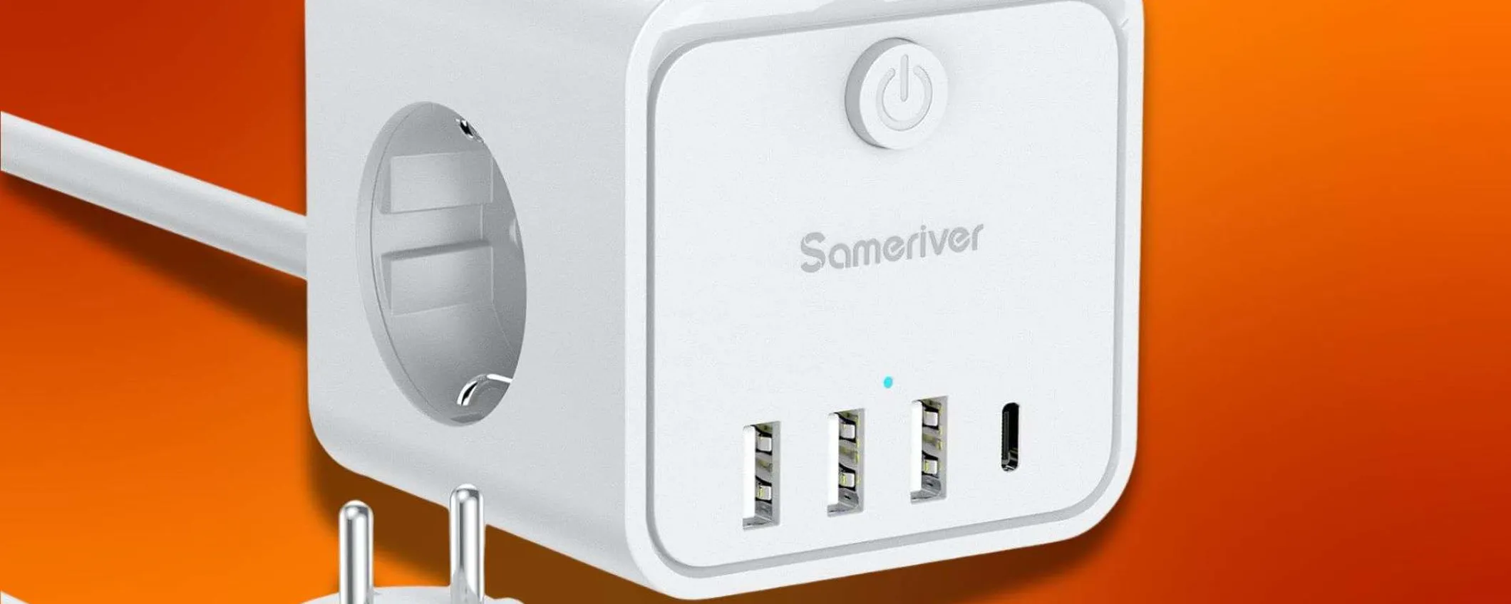 Cubo USB 7-in-1: la ciabatta smart che rivoluziona la ricarica è in super offerta su Amazon