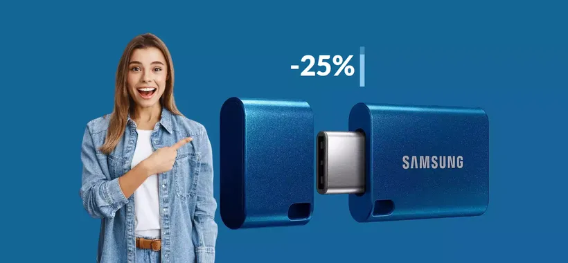 Chiavetta USB C 128GB Samsung: è un autentico FULMINE (29€)
