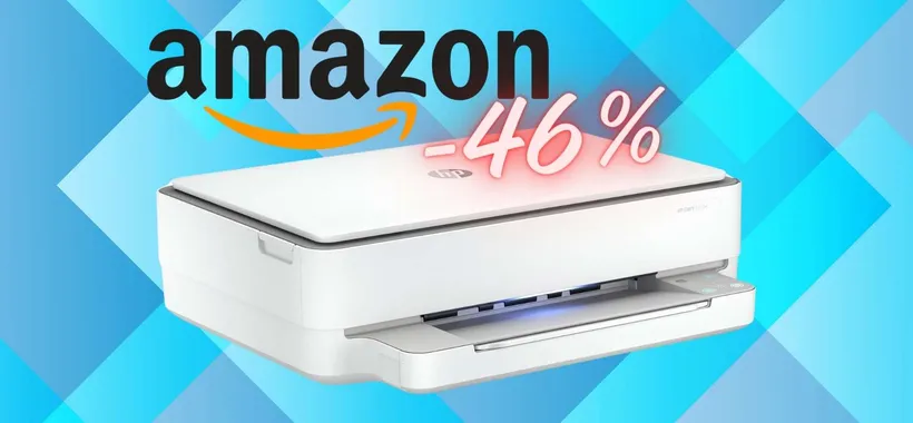 Stampante HP Envy: fronte e retro automatico, WiFi e scanner (-46%)