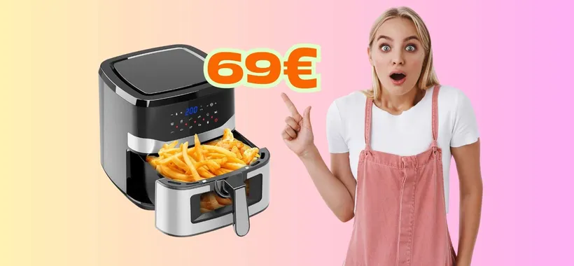Piatti sani, squisiti e con zero fatica grazie a questa friggitrice ad aria a 69€