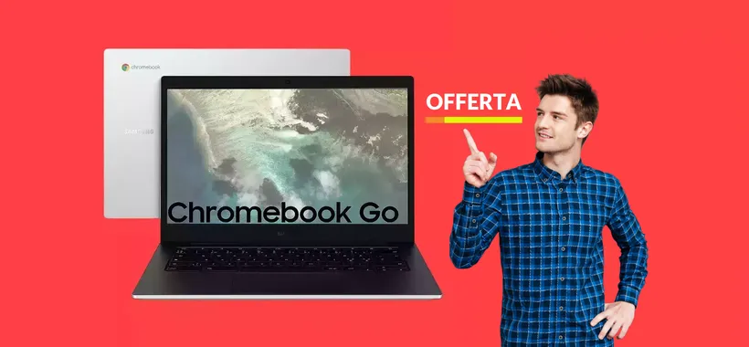 Samsung Galaxy Chromebook Go al minimo storico: tuo con 219€