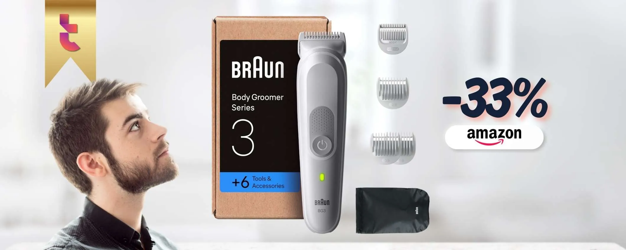 Braun Series 3 per 80min con cui radere il tuo corpo alla perfezione