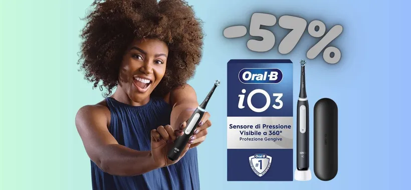 Oral-B iO 3 fa davvero la differenza per denti bianchi e gengive sane (-57%)