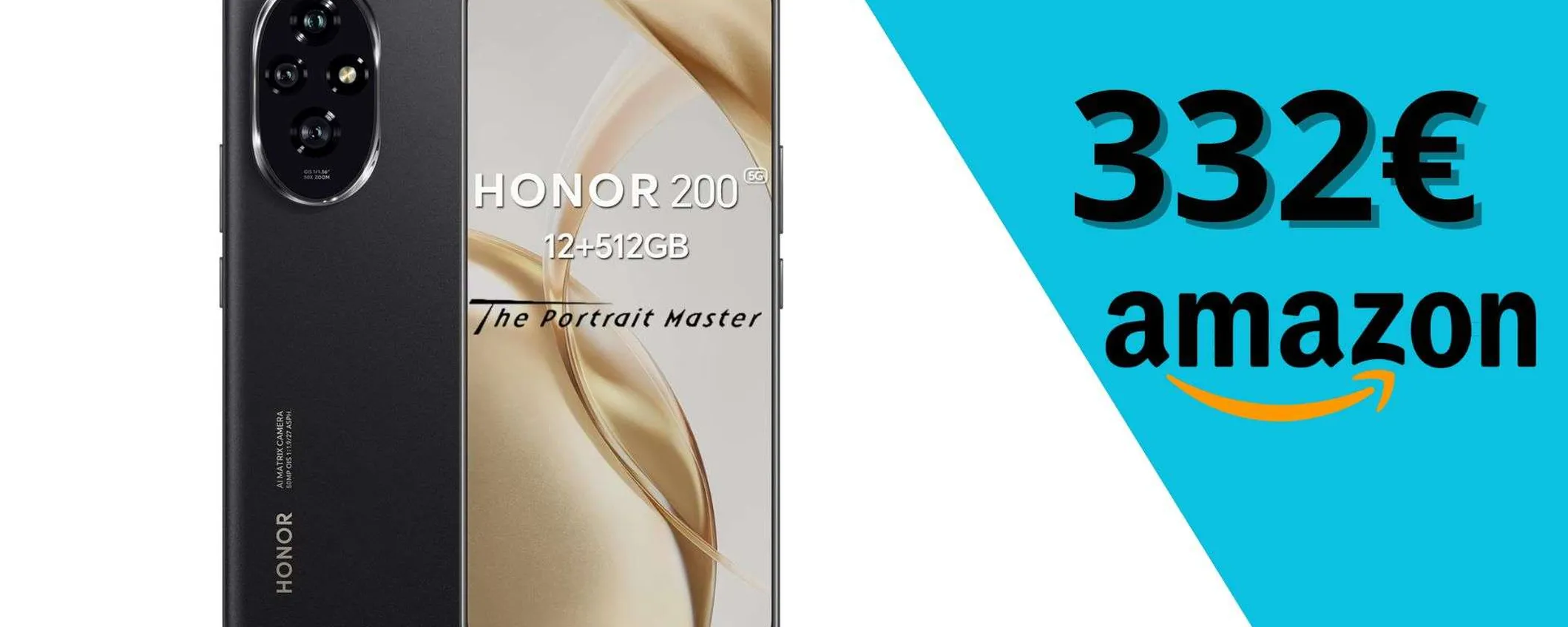 Honor 200 in offerta su Amazon: 12GB di RAM e 512GB di storage a 332,40€