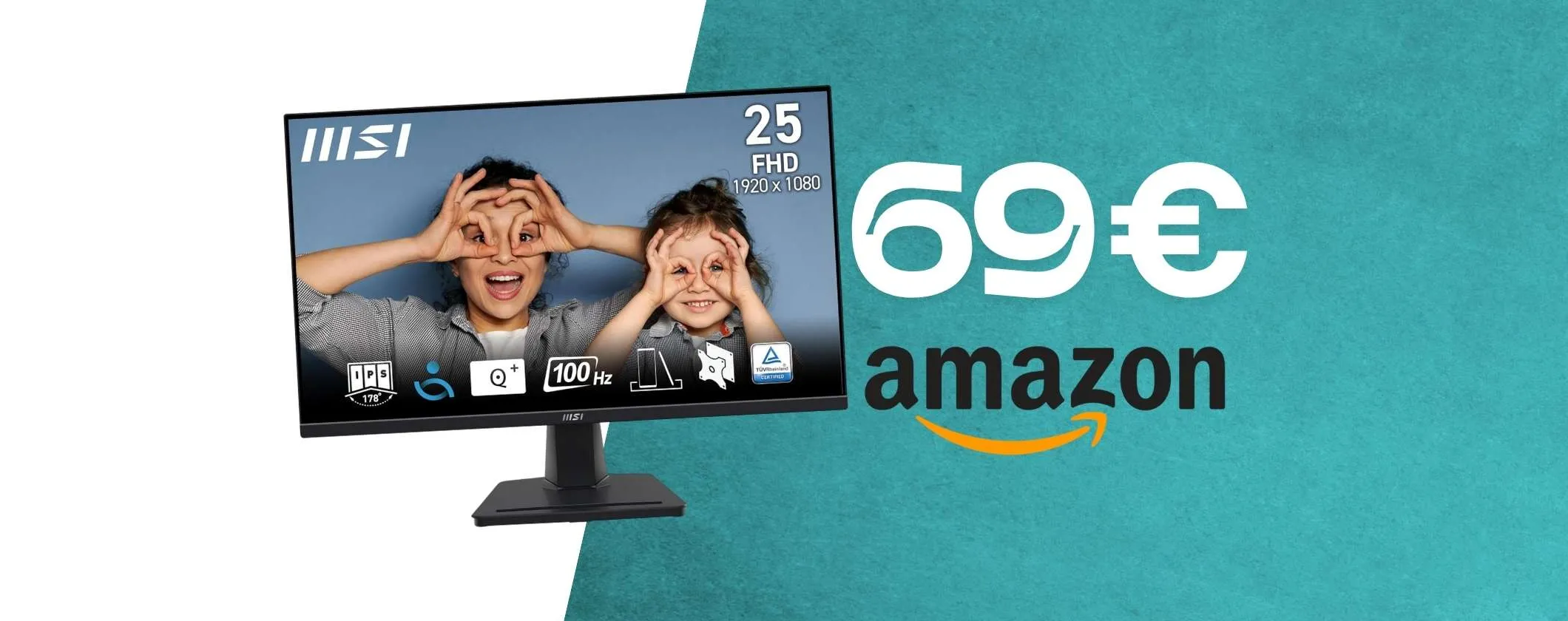 Appena 69 euro per il monitor MSI Pro da 24,5 pollici: affarone Amazon