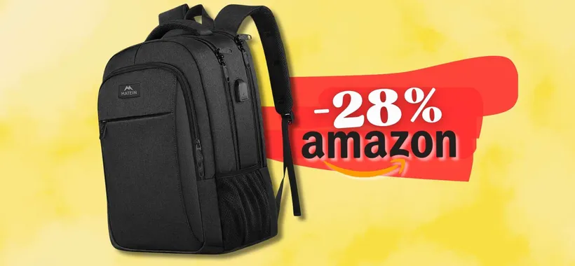 Zaino con tasca PC e capienza perfetta per i VIAGGI: una bomba a 28€