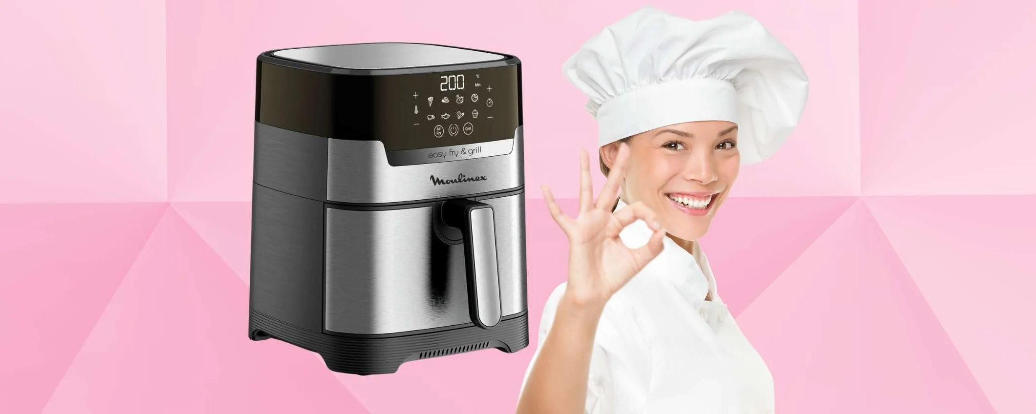 Moulinex Easy Fry & Grill: friggitrice ad aria 2 in 1 da 4,2L per cucina fast