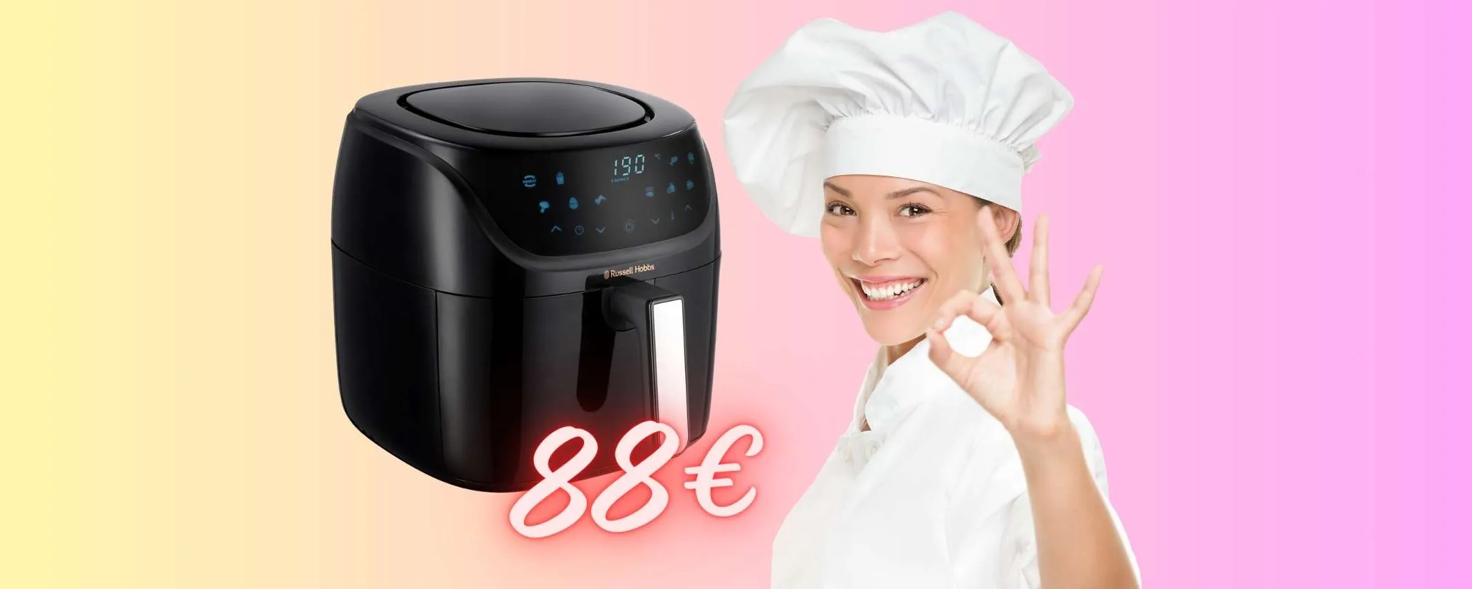 Friggitrice ad Aria XXL Russell Hobbs con 10 funzioni ora tua a SOLI 88€