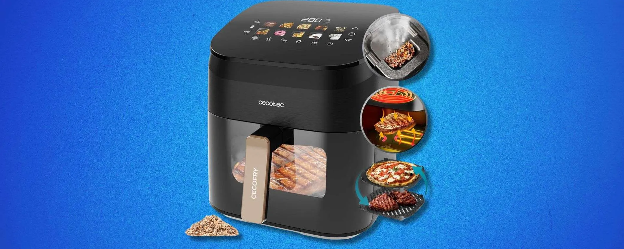 Cecotec Cecofry&Grill Smokin’ 6500 a 73,90€: friggitrice ad aria con grill e affumicatore