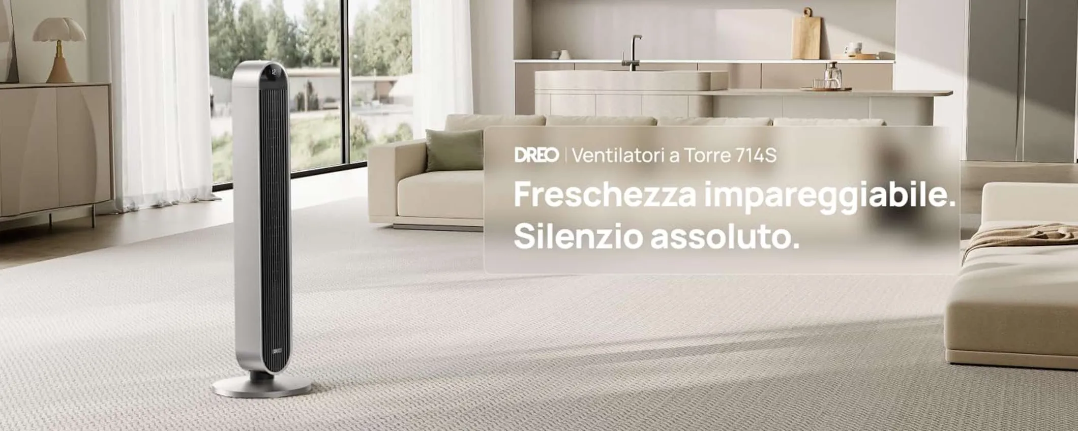 Silenzioso e smart: il ventilatore a torre Dreo funziona anche con Alexa