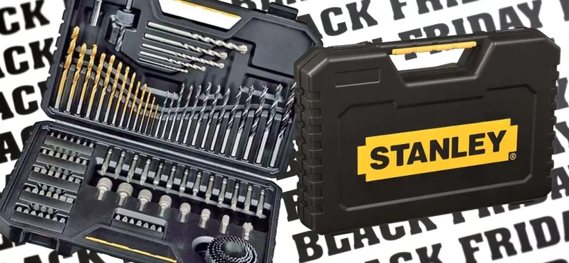 Stanley, BOMBA premium: mega kit 100 in 1 a 21€ su Amazon (Black Friday)