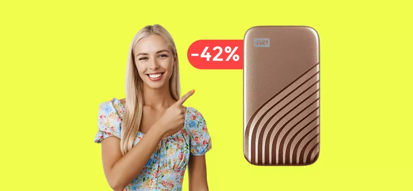 SSD esterno 500GB veloce e resistente: oggi è tuo con soli 63€