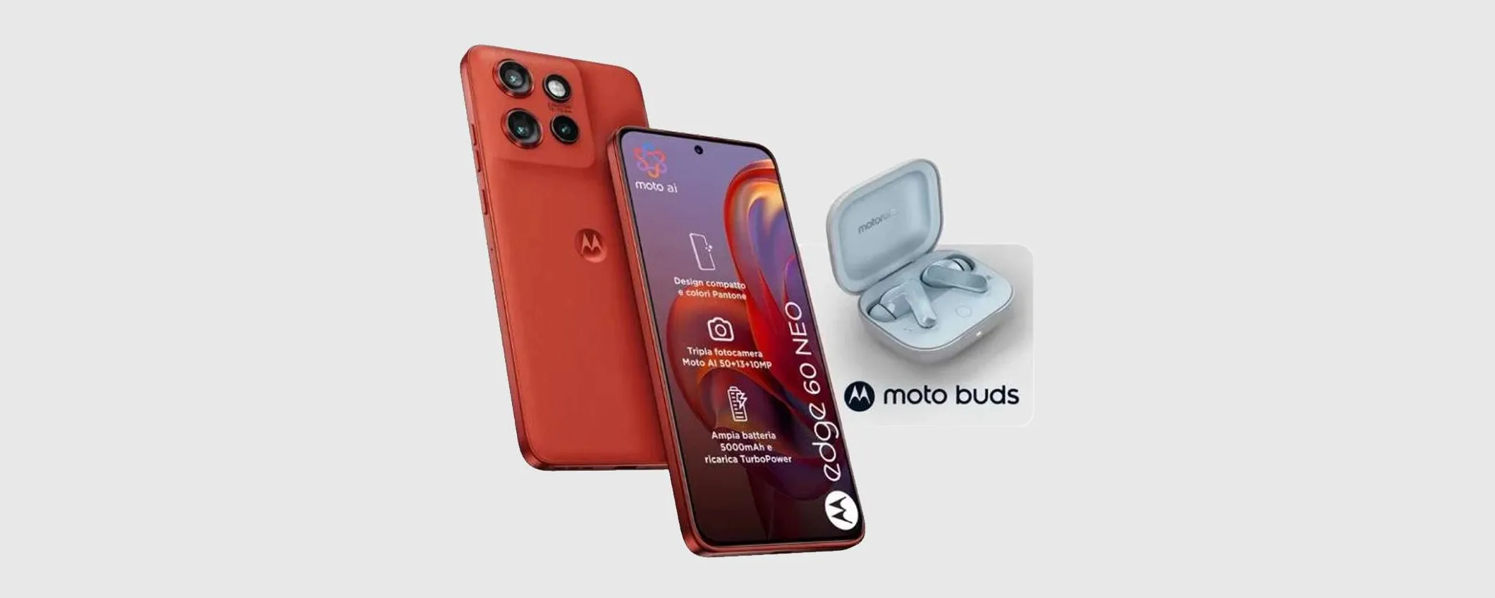 Motorola Edge 60 Neo con Moto Buds inclusi: il bundle a 258€ da non perdere