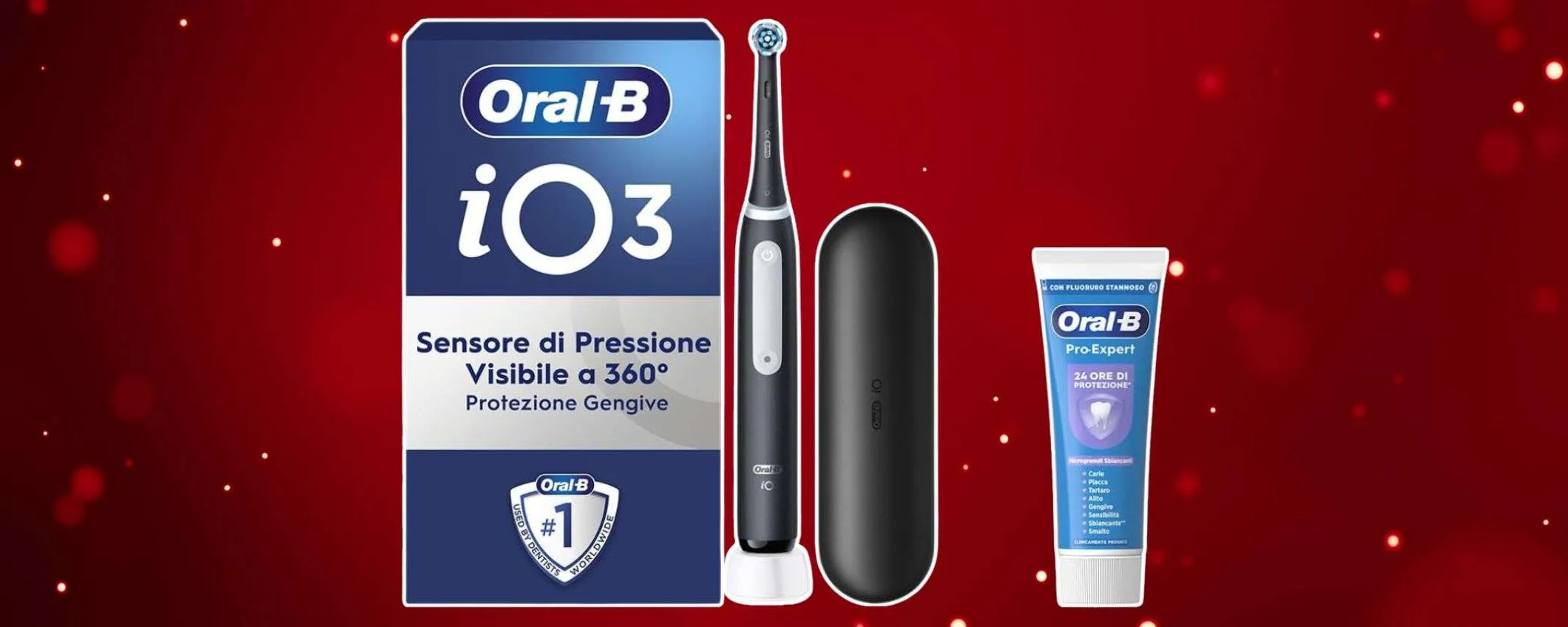 Spazzolino elettrico Oral-B iO 3: il kit completo crolla di 80€, perfetto come regalo