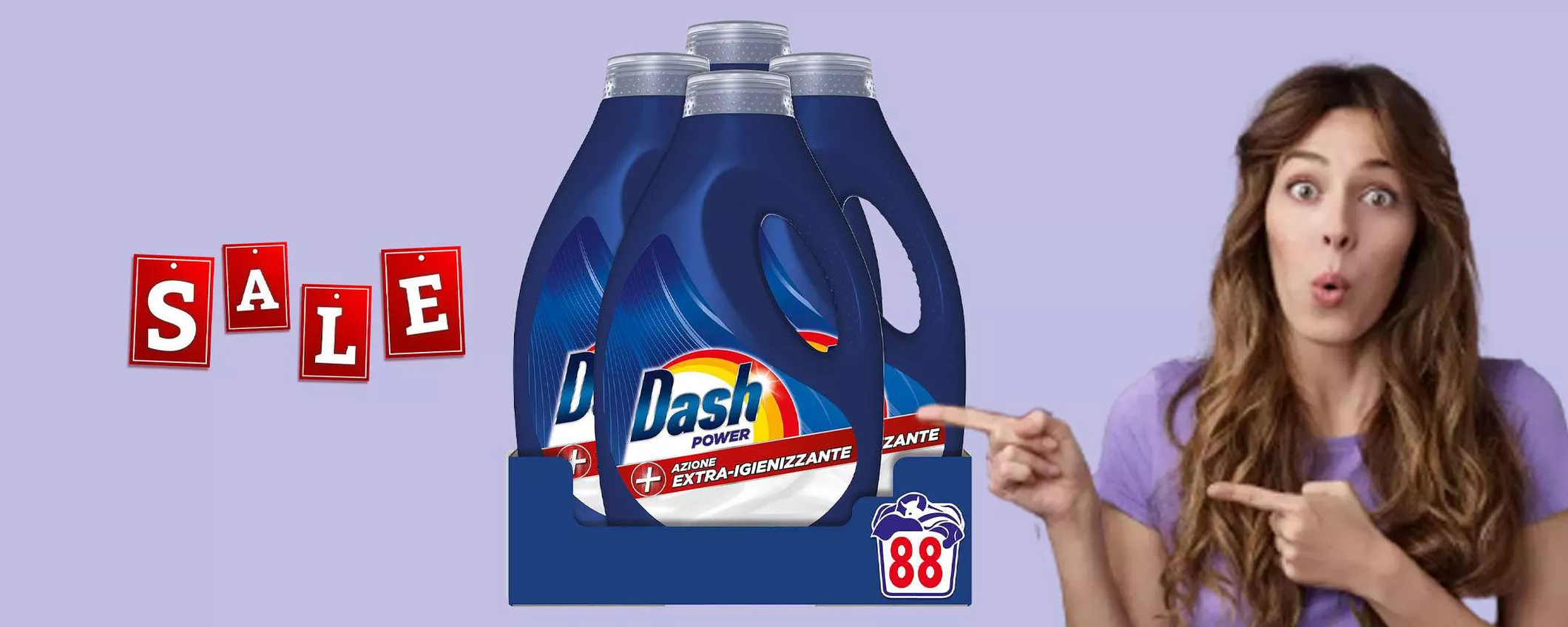 Dash Power Detersivo liquido lavatrice 88 lavaggi: sconto TOP del 35%