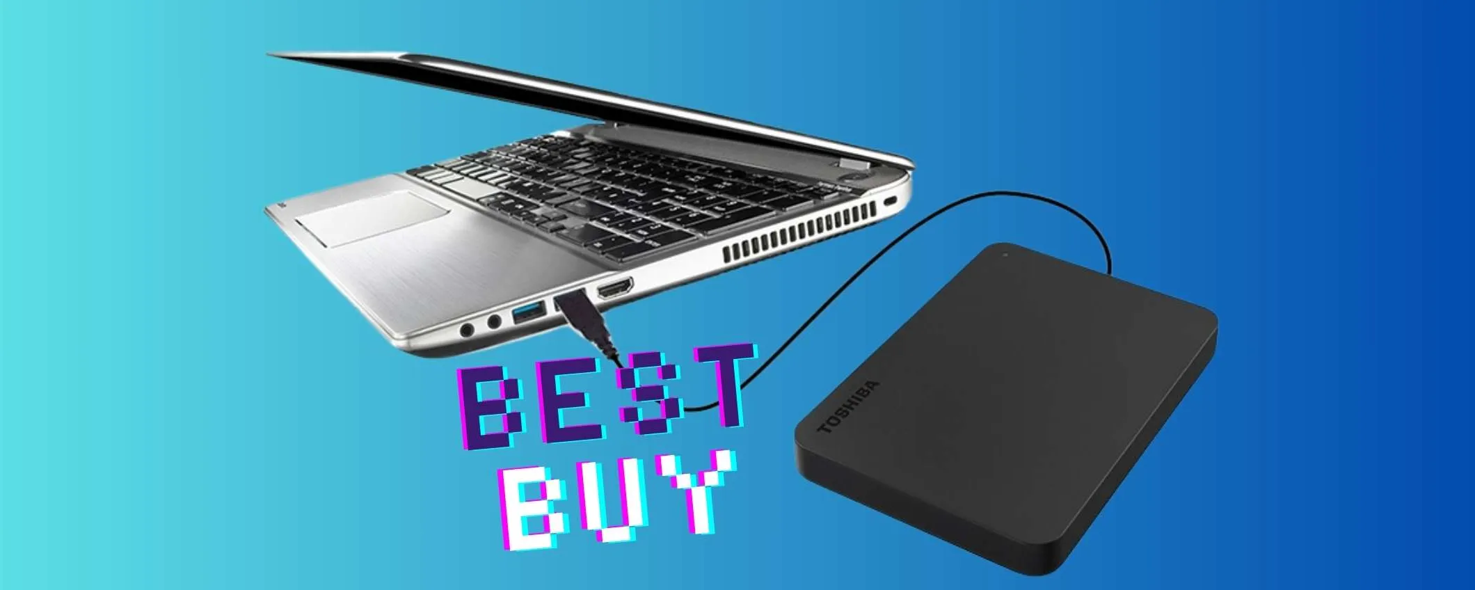 PC più leggero e dati sempre con te con l'HD Toshiba Canvio Basics da 4TB in OFFERTA