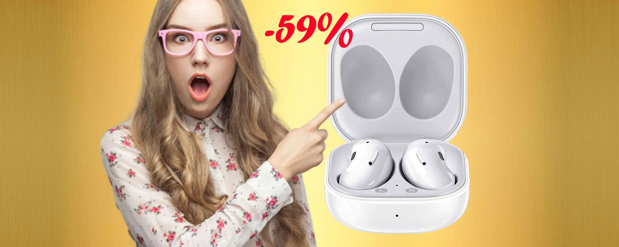 Samsung Galaxy Buds Live con sconto FOLLE del 59%, solo su Amazon