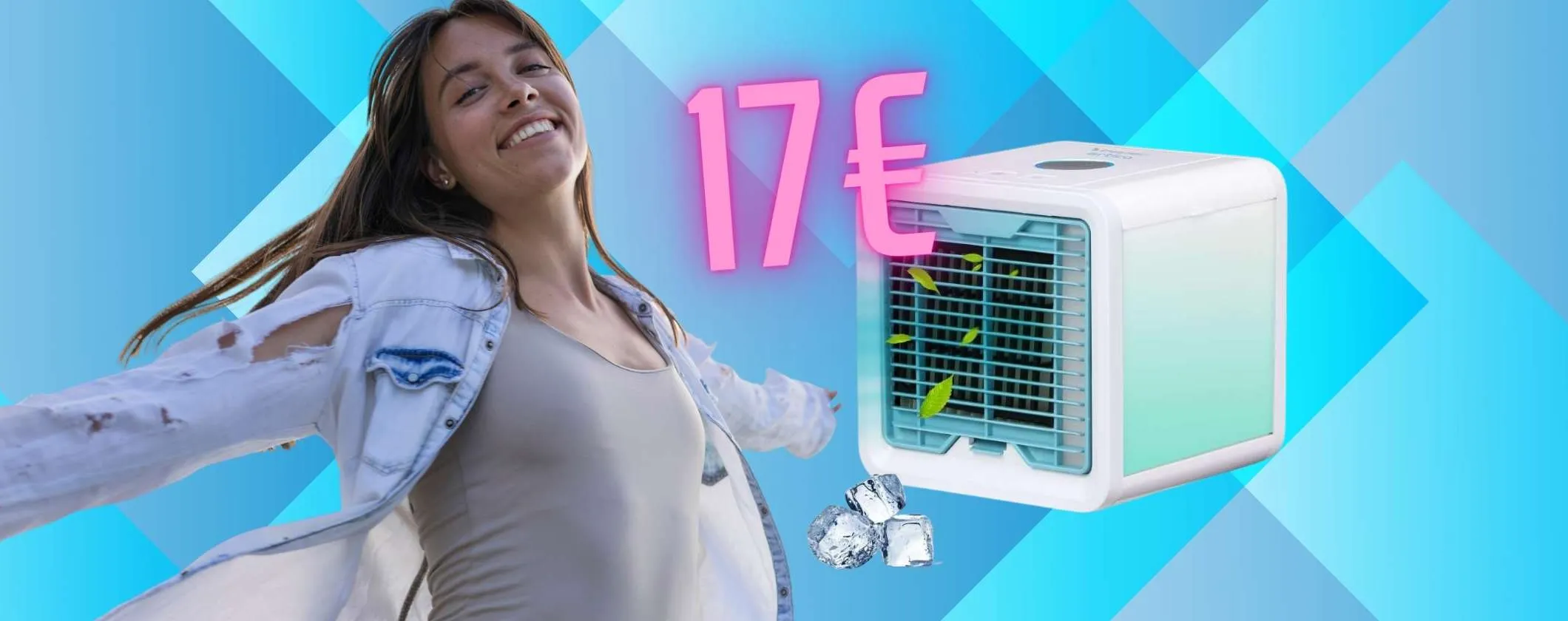 Mini raffrescatore da portare ovunque con autonomia di 8h a soli 17€