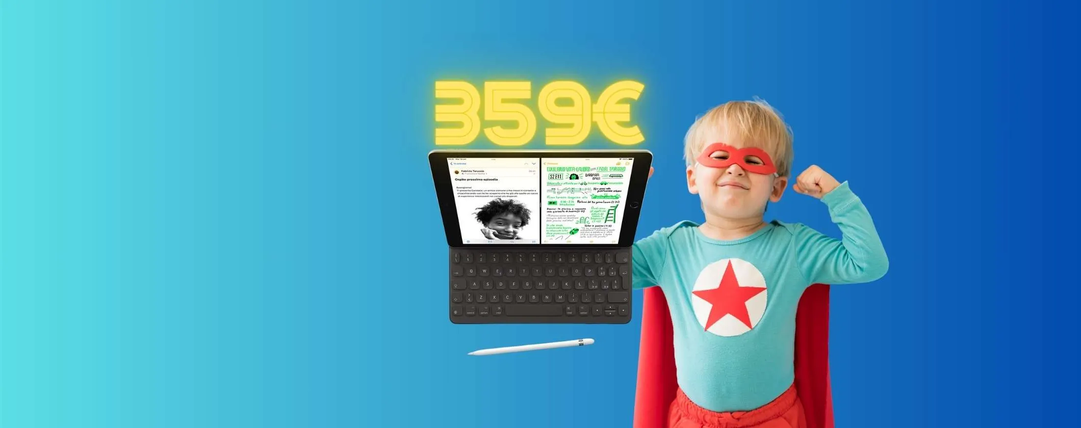 iPad 9, da tablet a notebook è un attimo: oggi tuo a soli 359€