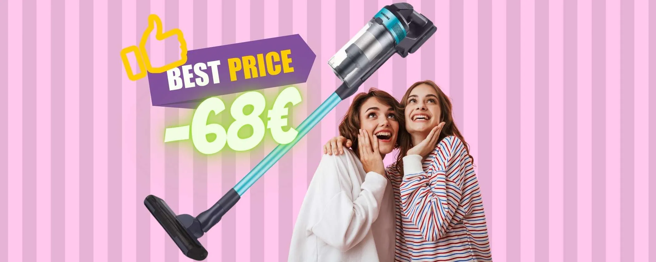 Samsung Jet 60 Turbo: aspirapolvere senza fili SUPER in SCONTO di 68€