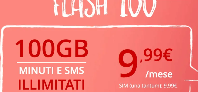 Iliad Flash 100: nuova promo con 100GB a 9,99€