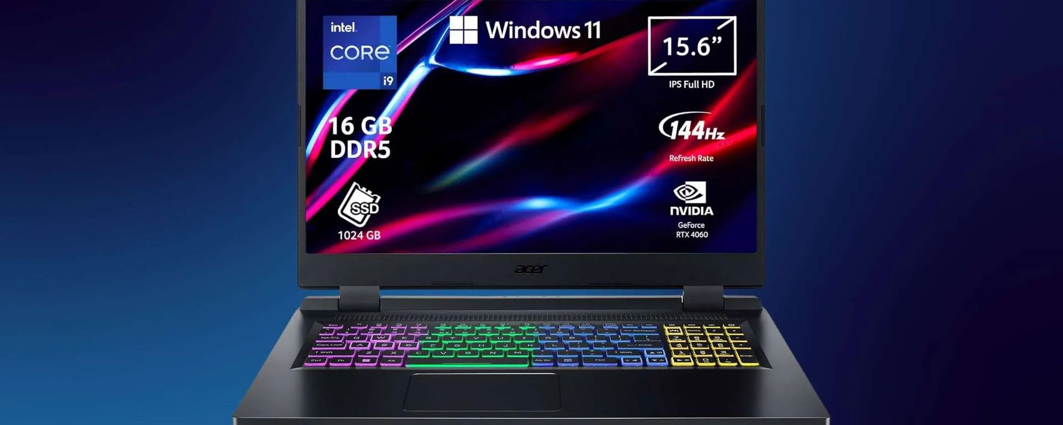 Acer Nitro 5: risparmia il 27% su RTX 4060 e Intel Core i9