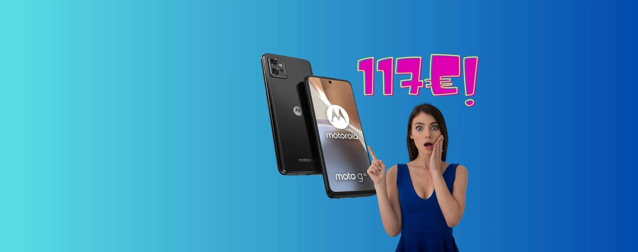 Motorola moto g32: l'audiofonino OGGI costa solo 117€