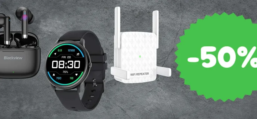 Amazon SOLO sconti 50%: cose tech in promo LIMITATA da 8€ a 24€