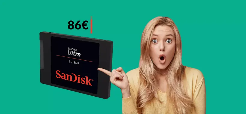 SSD SanDisk 1TB al prezzo più basso di sempre: già tuo con 86€