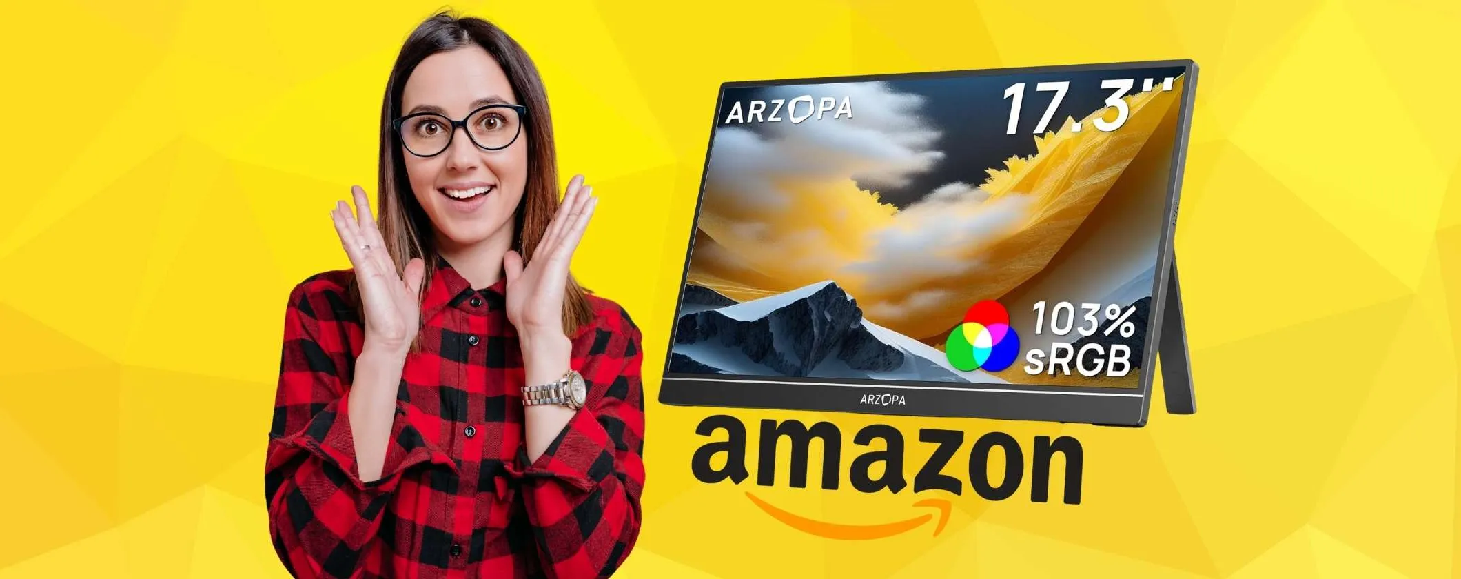 Lavora in qualsiasi posto come a casa con il monitor portatile ARZOPA da 17,3
